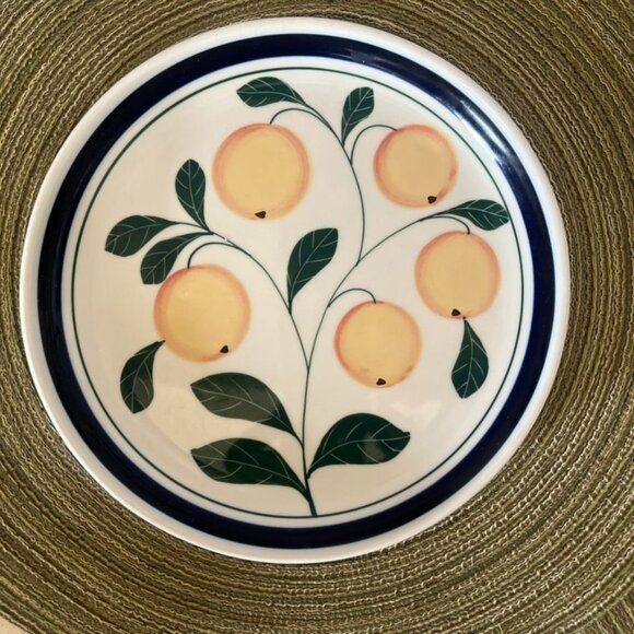 Vtg Dansk Berries Set Of 4 Salad Plates Blueberries & Peaches Niels Refsgaard - Picture 2 of 6